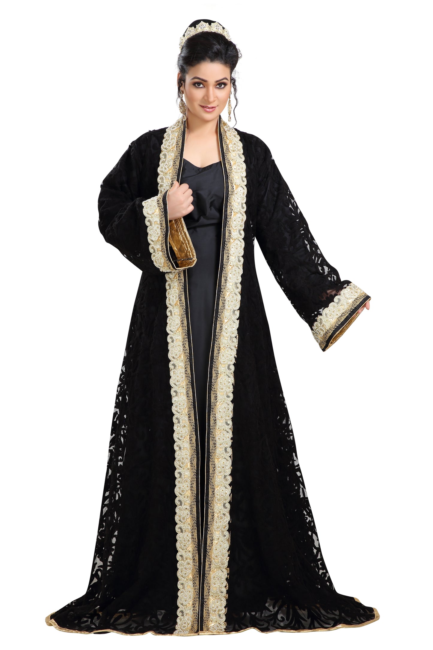 Modern Kaftan Dress Arabian Gown 5XL / 52 Inches / No Scarf Modern Kaftan Dress Arabian Gown 5XL / 52 Inches / No Scarf