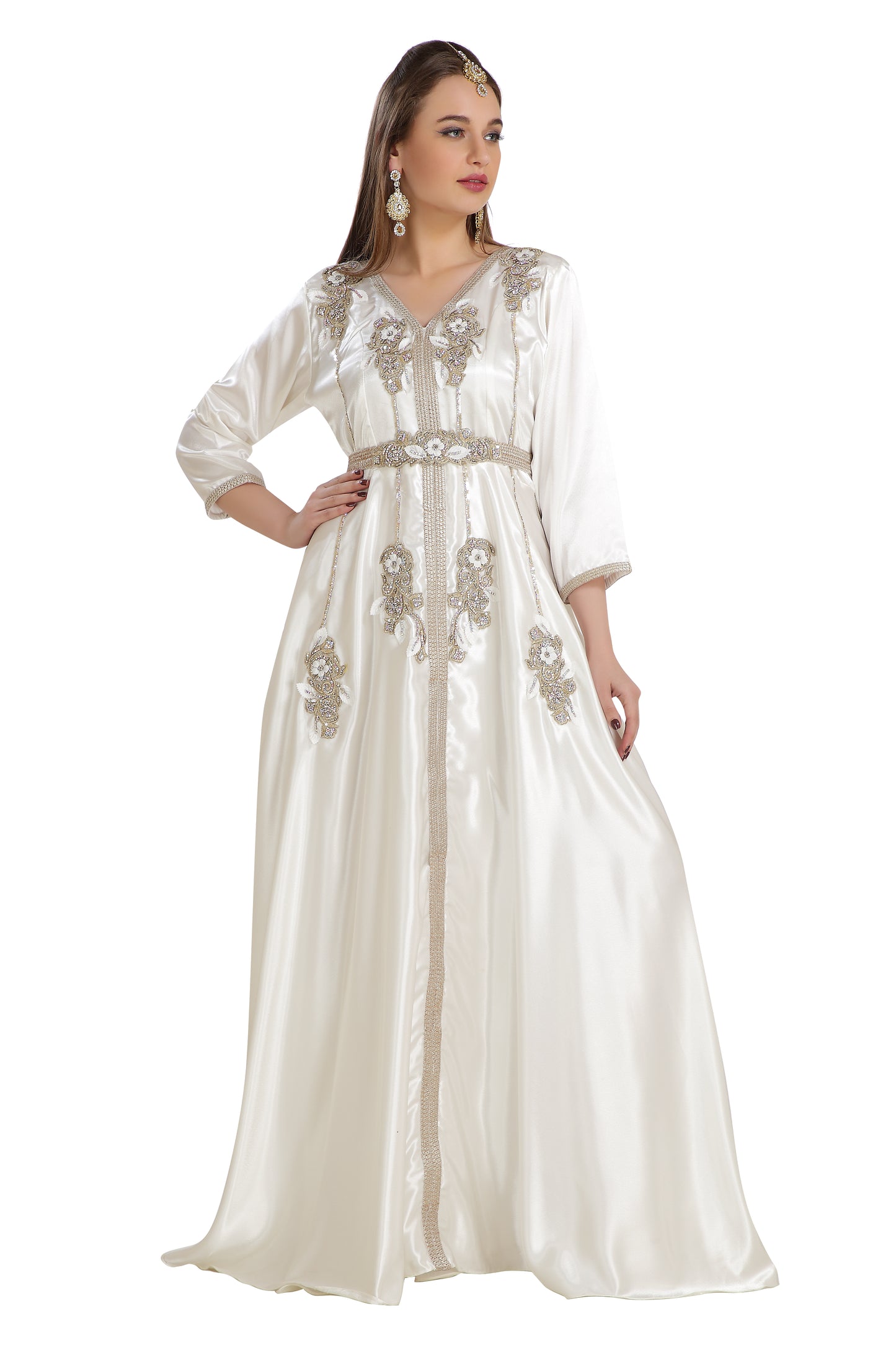 Embroidered Dress Bridal Takchita Gown - Maxim Creation