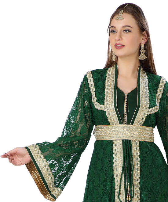 Charger l&amp;#39;image dans la galerie, Arabian Caftan Bridal Embroidered Gown - Maxim Creation
