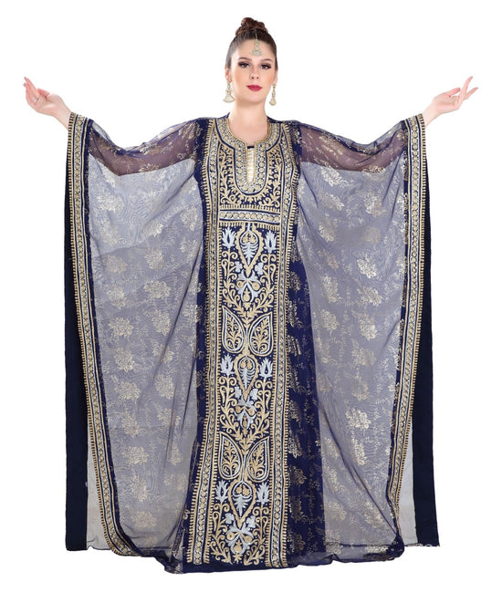 Designer Farasha Khaleeji Thobe Maxi Dress - Maxim Creation