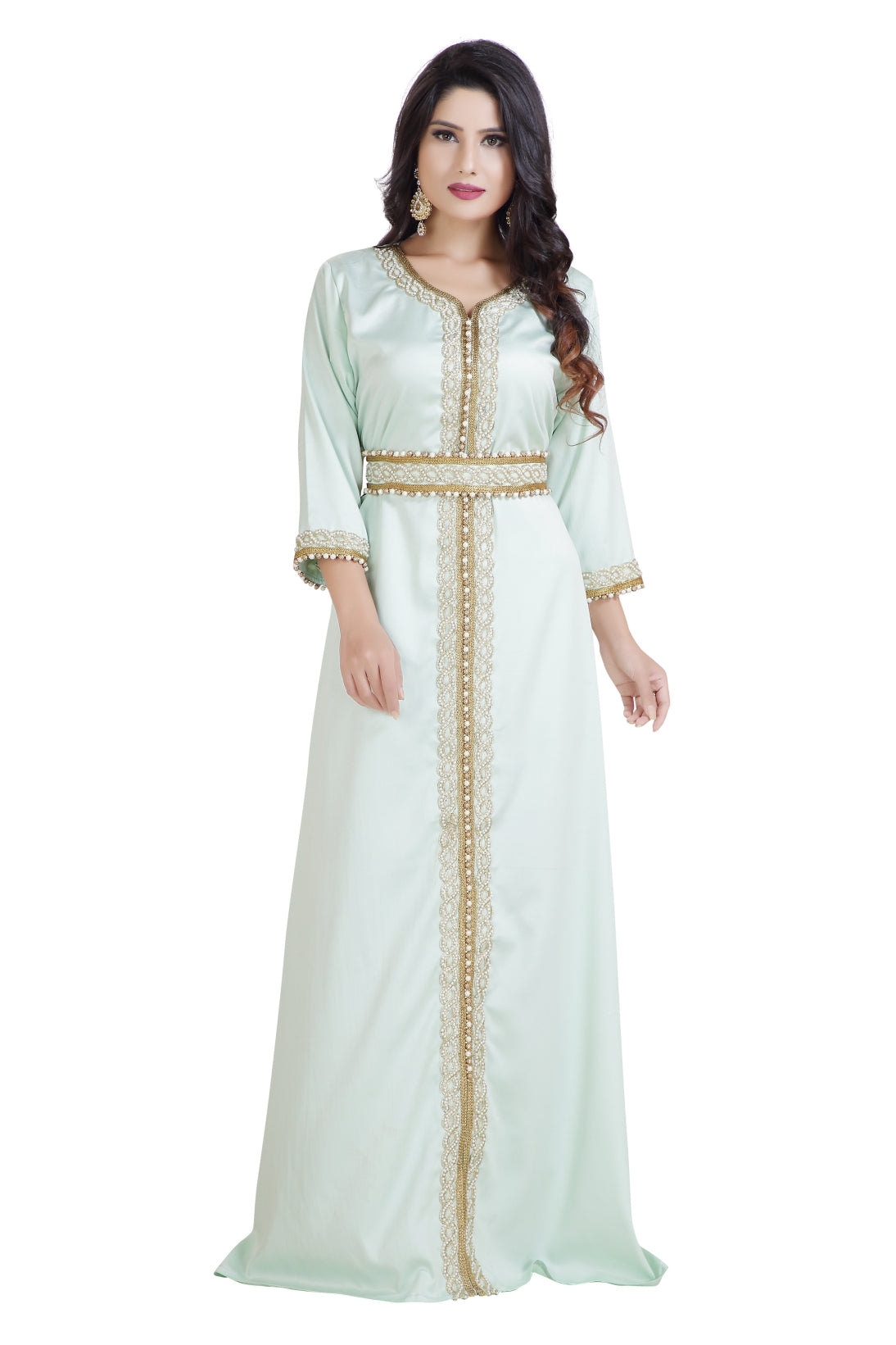 Wedding Gown Jellabiya Embroidered Dress - Maxim Creation