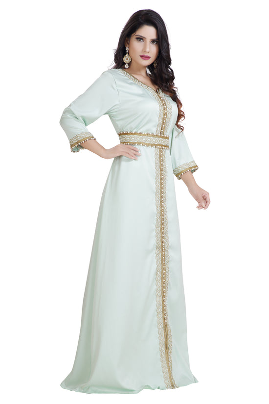 Wedding Gown Jellabiya Embroidered Dress - Maxim Creation