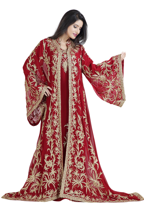 Load image into Gallery viewer, Traditional Dress Khaleeji Thobe Wedding Gown - Maxim Creation
