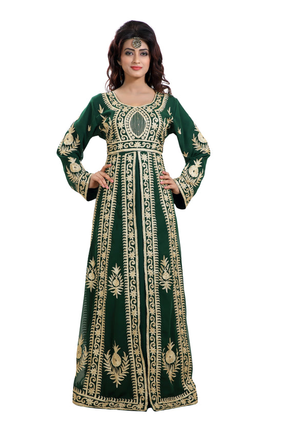 Load image into Gallery viewer, Dubai Gown Machine Embroidered Wedding Dress - Maxim Creation
