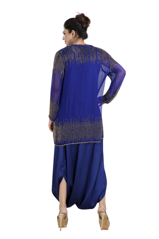 Load image into Gallery viewer, Arabian Dress Georgette With Satin Fabric Fustan - Maxim Creation
