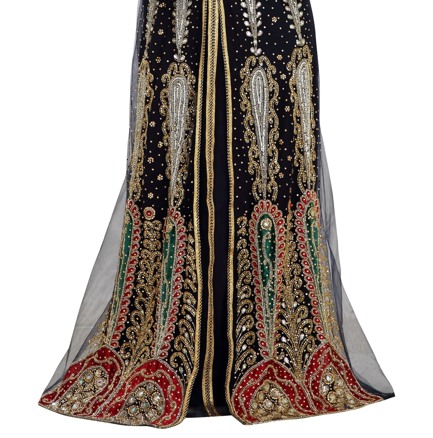 French Tackchita Gown with Soiree Embroidered Robe - Maxim Creation