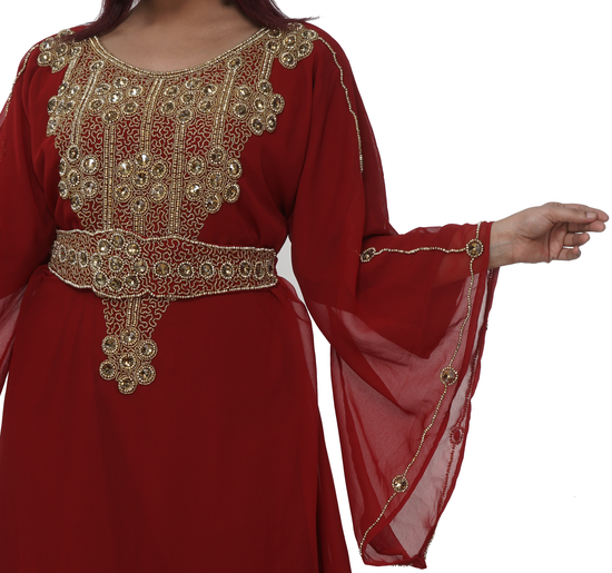 Charger l&amp;#39;image dans la galerie, Traditional Caftan with Crystals - Maxim Creation
