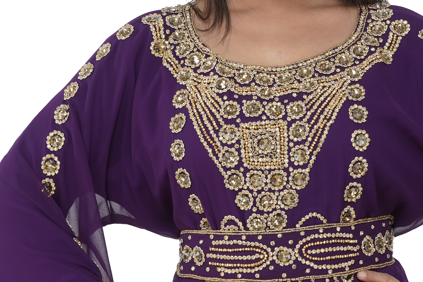 Jalabiya Kaftan Embroidered Gown - Maxim Creation