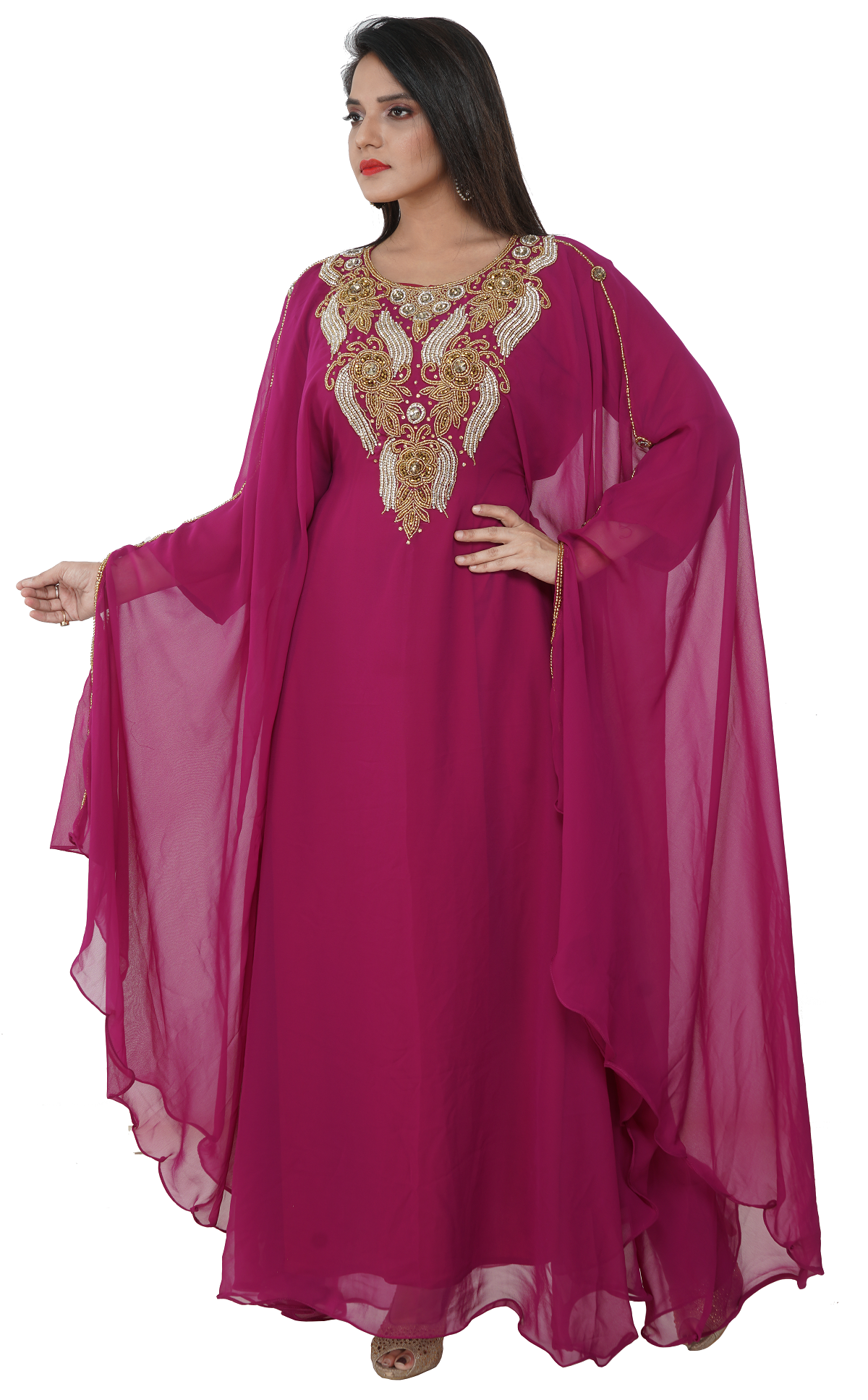 Load image into Gallery viewer, Arabian Kaftan Handmade Dress - Maxim Creation
