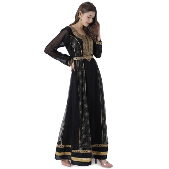 Machine Embroidered Traditional Caftan Gown - Maxim Creation