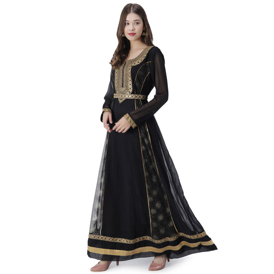 Machine Embroidered Traditional Caftan Gown - Maxim Creation