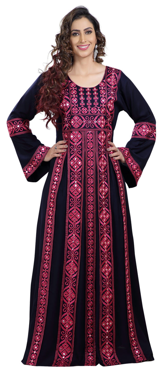 Load image into Gallery viewer, Persian Kaftan with Machine Embroidery Work - Maxim Creation
