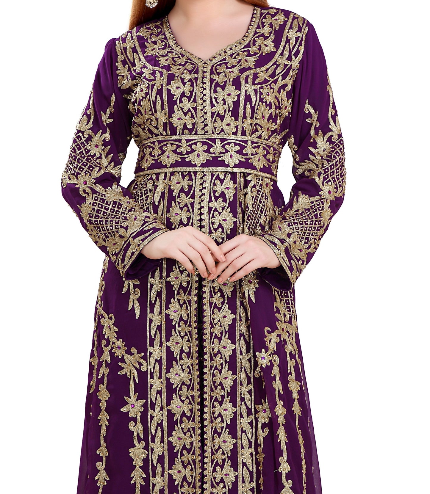 Load image into Gallery viewer, Arabian Gown Designer Caftan - Maxim Creation
