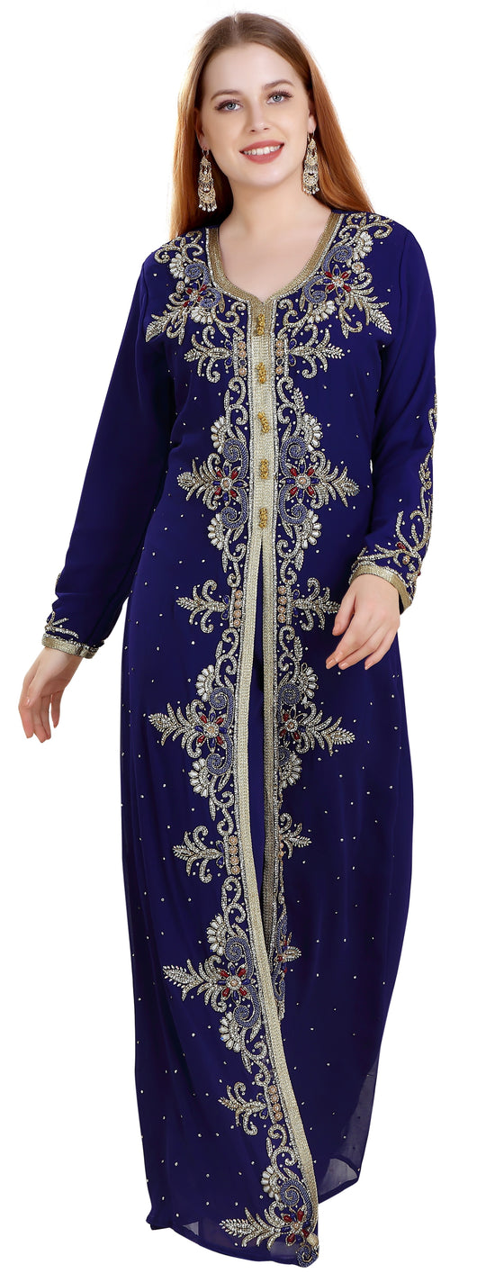 Load image into Gallery viewer, Persian Abaya Designer Kaftan Dress - Maxim Creation
