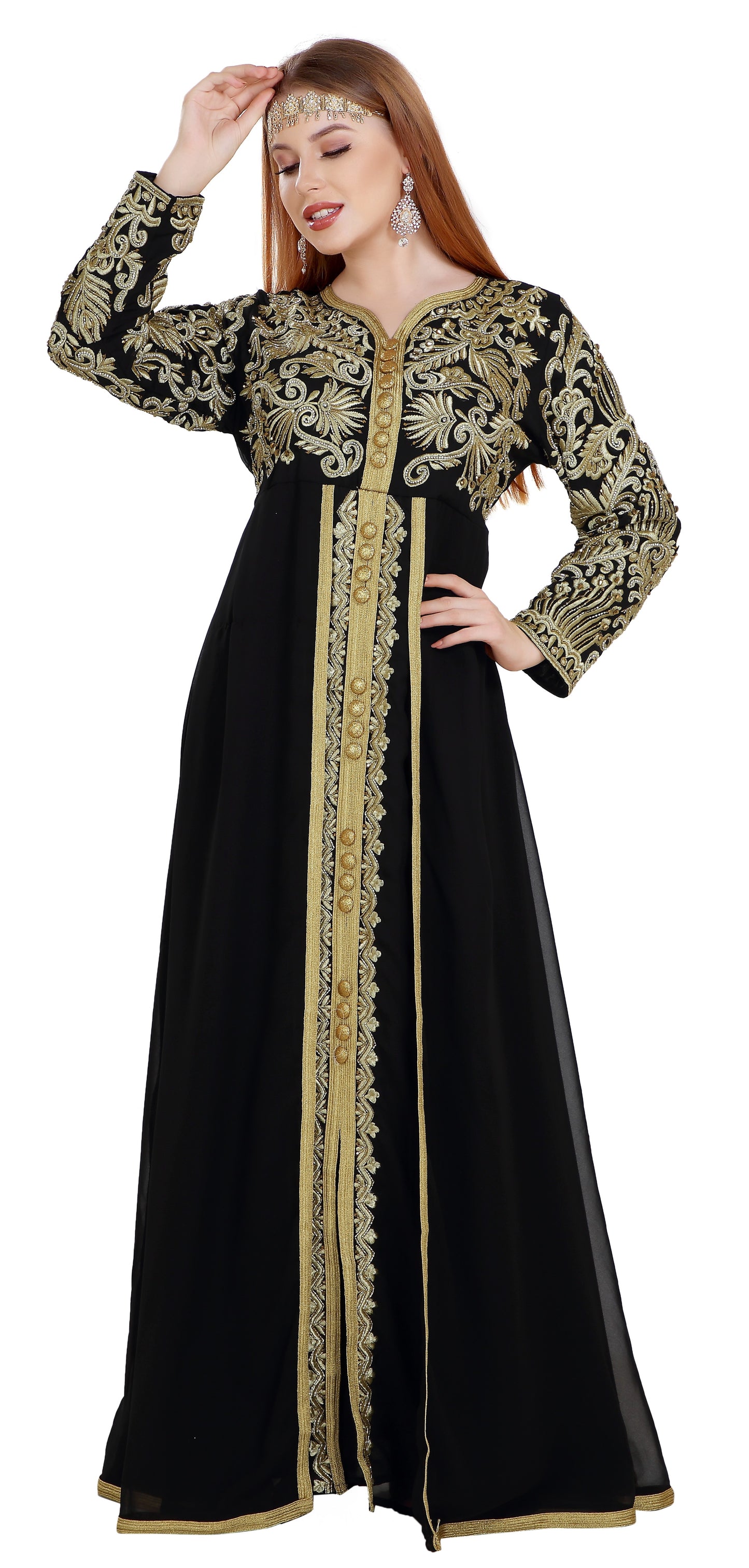 Load image into Gallery viewer, Kaftan Gown TeaParty Dress - Maxim Creation
