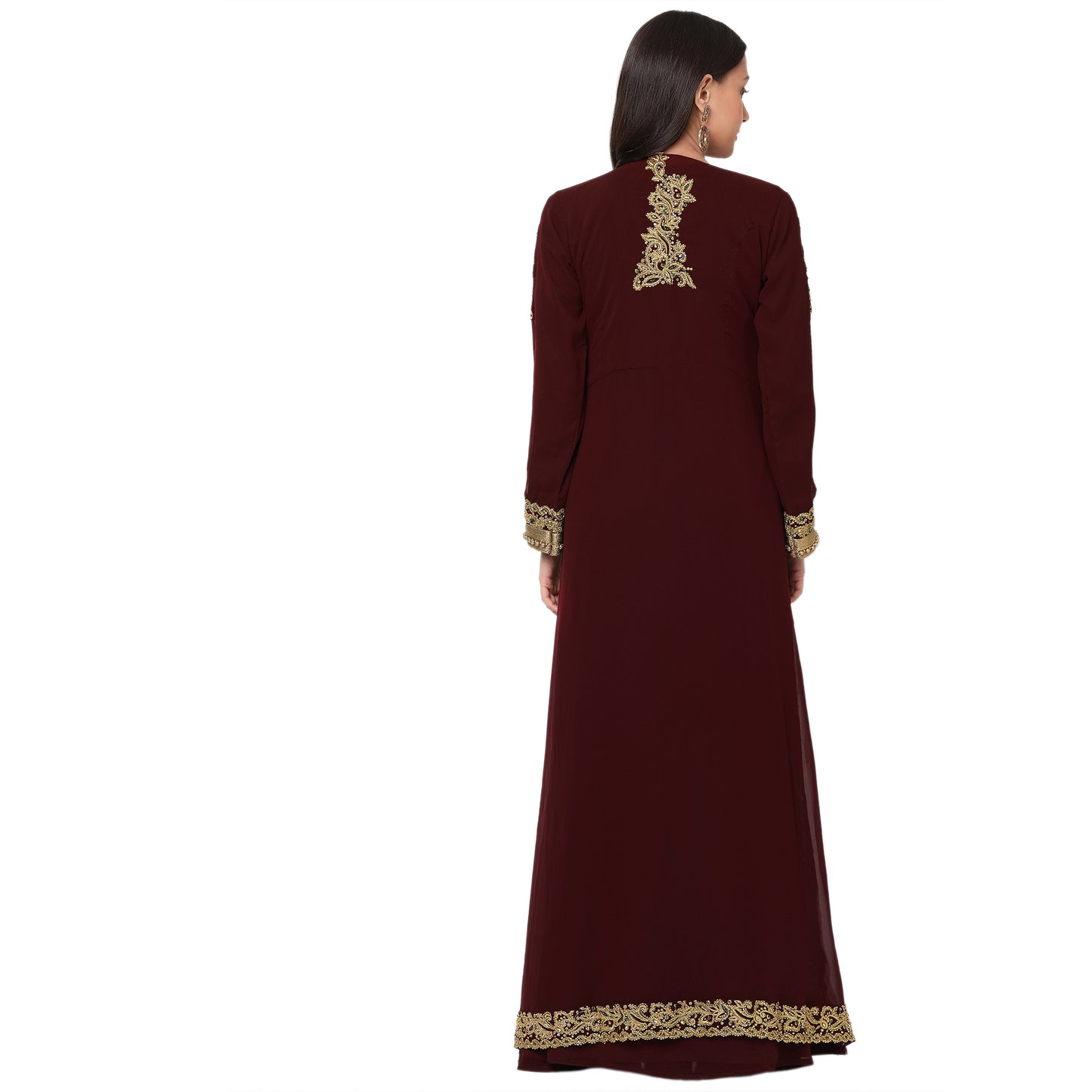 Djellaba Dress Hand Embroidered Gown - Maxim Creation