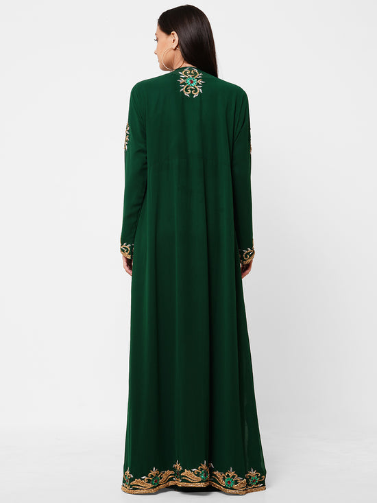 Zardosi Embroidered Kaftan Wedding Gown - Maxim Creation
