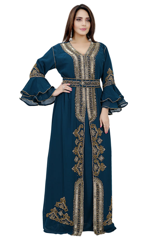 Henna Party Arabian Kaftan Dress - Maxim Creation