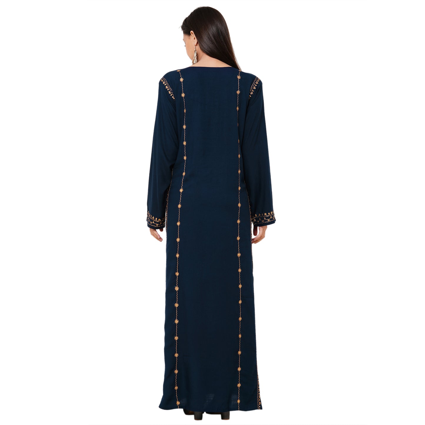 Arabian Abaya Floral Maxi Dress - Maxim Creation