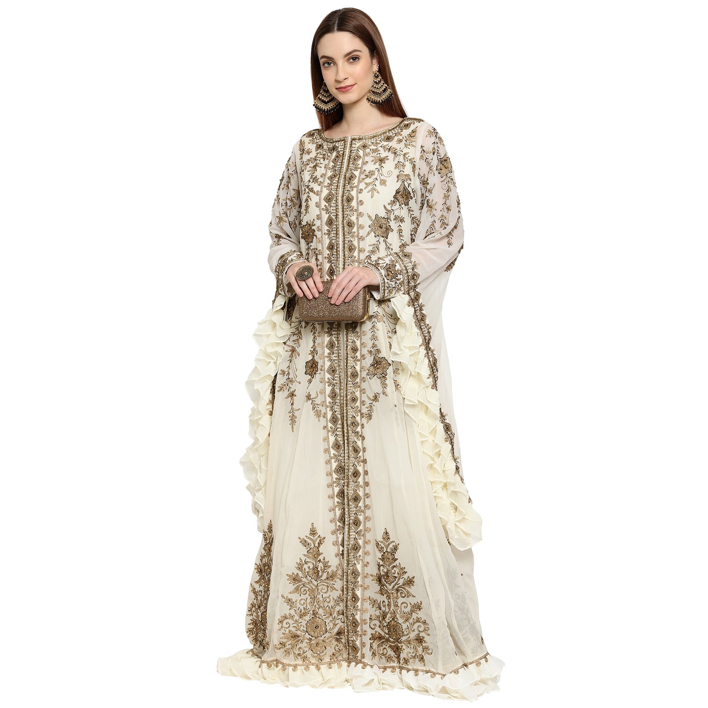 Modern Caftan Cocktail Party Gown - Maxim Creation