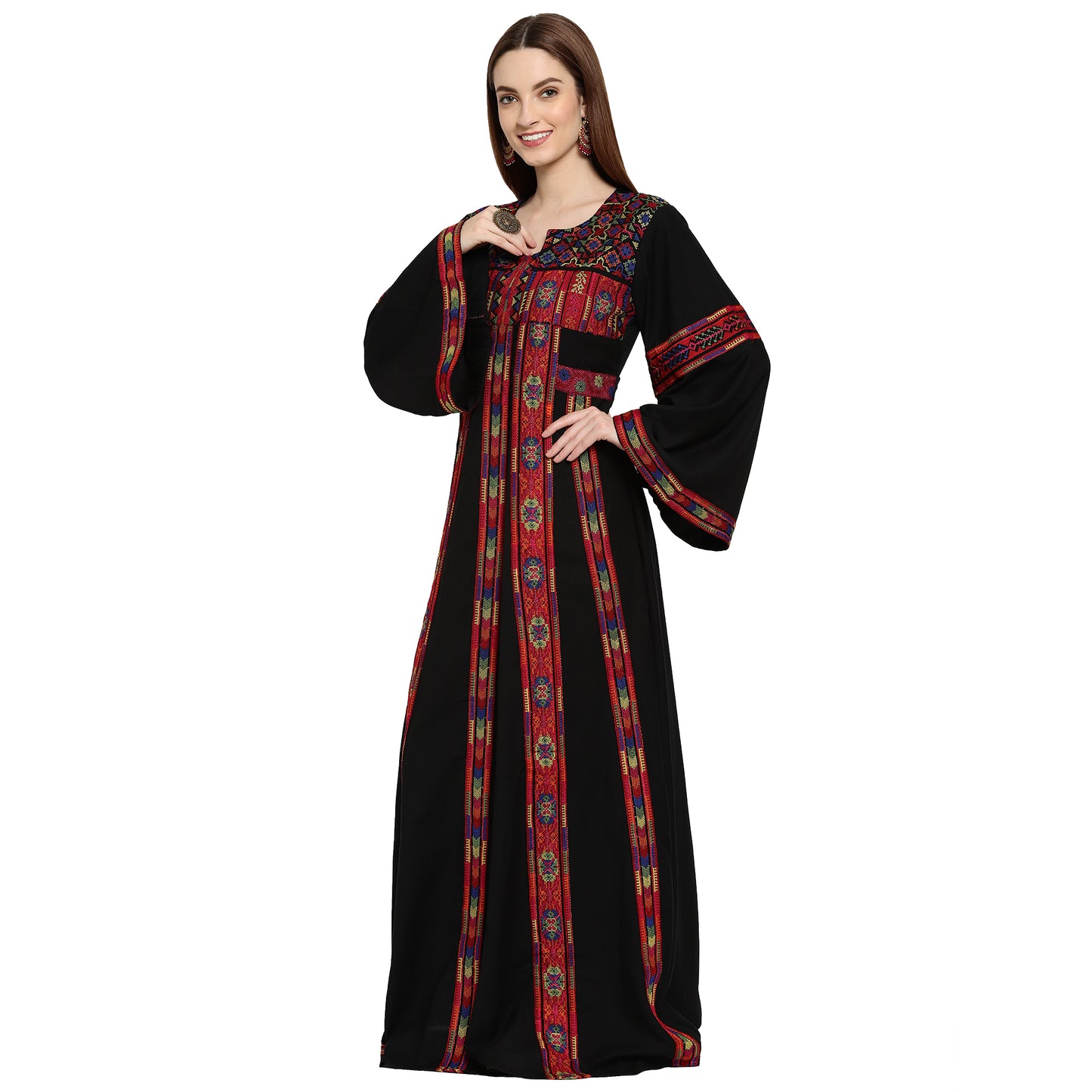 knee length dresses for ladies Casual Long Sleeve Maxi Summer Wear