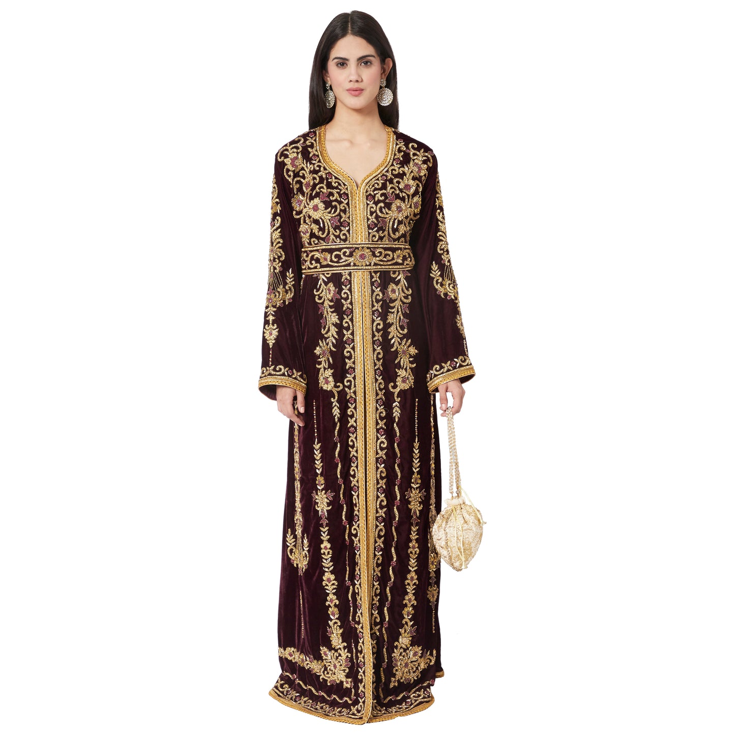 Takchita Caftan Wine Velvet Party Gown Evening Kaftan Maxim Creation Takchita Caftan Wine Velvet Party Gown Evening Kaftan Maxim Creation