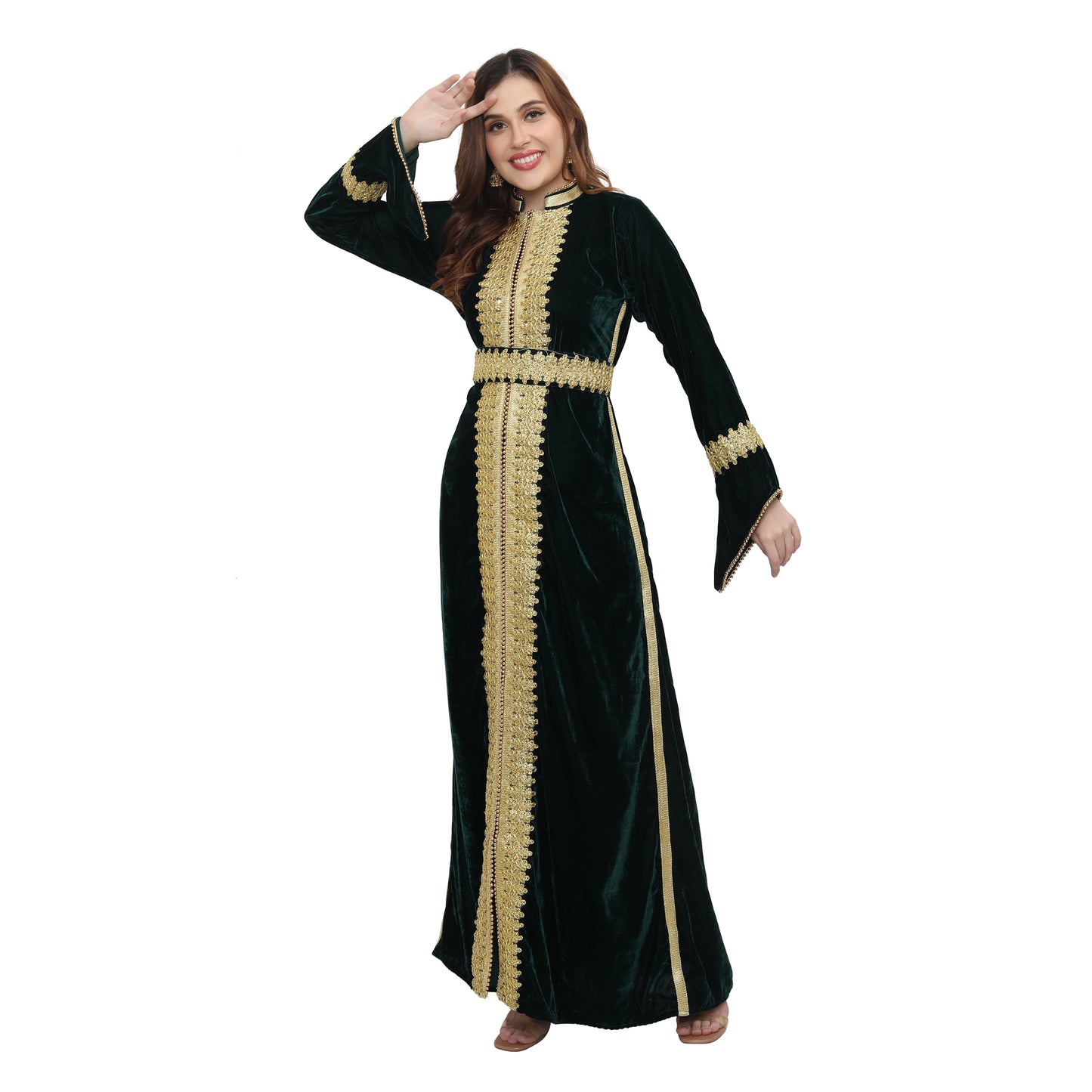 Load image into Gallery viewer, Velvet Kaftan for Women Bohemian Caftan Dress - Maxim Creation
