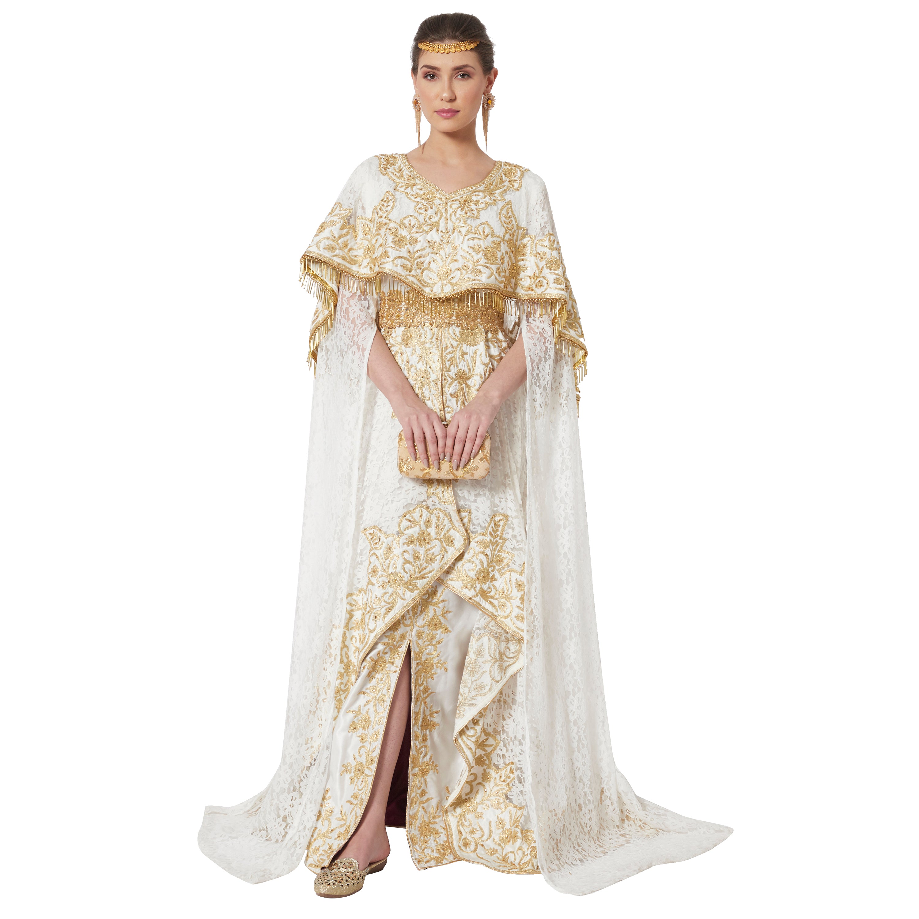 Dubai Farasha Tea Party Jellebiya in Green by Maxim Creation