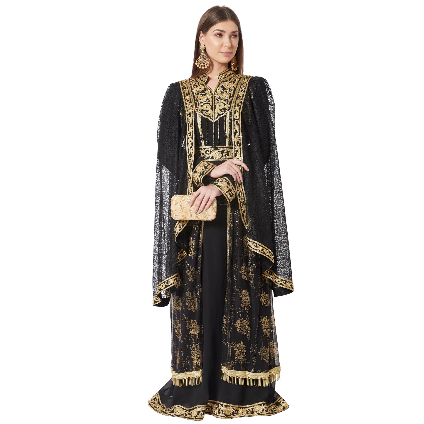 Designer Kaftan Black Wedding Dress – Maxim Creation
