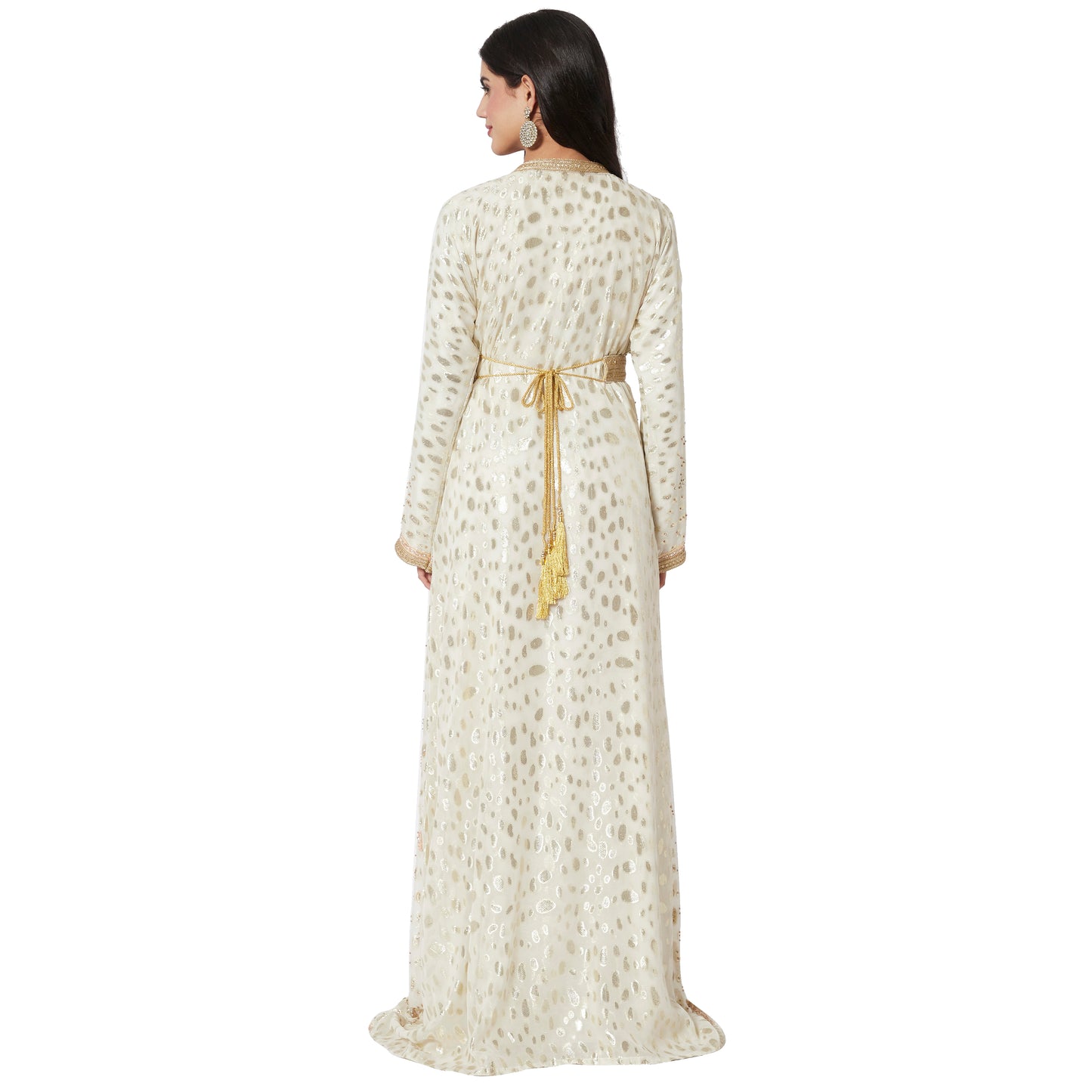 Henna Partywear Maxi Dress in Printed Embossed Fabric 5XL / 52 Inches / Matching Embroidered Scarf (24 X 71 Inches) Henna Partywear Maxi Dress in Printed Embossed Fabric 5XL / 52 Inches / Matching Embroidered Scarf (24 X 71 Inches)