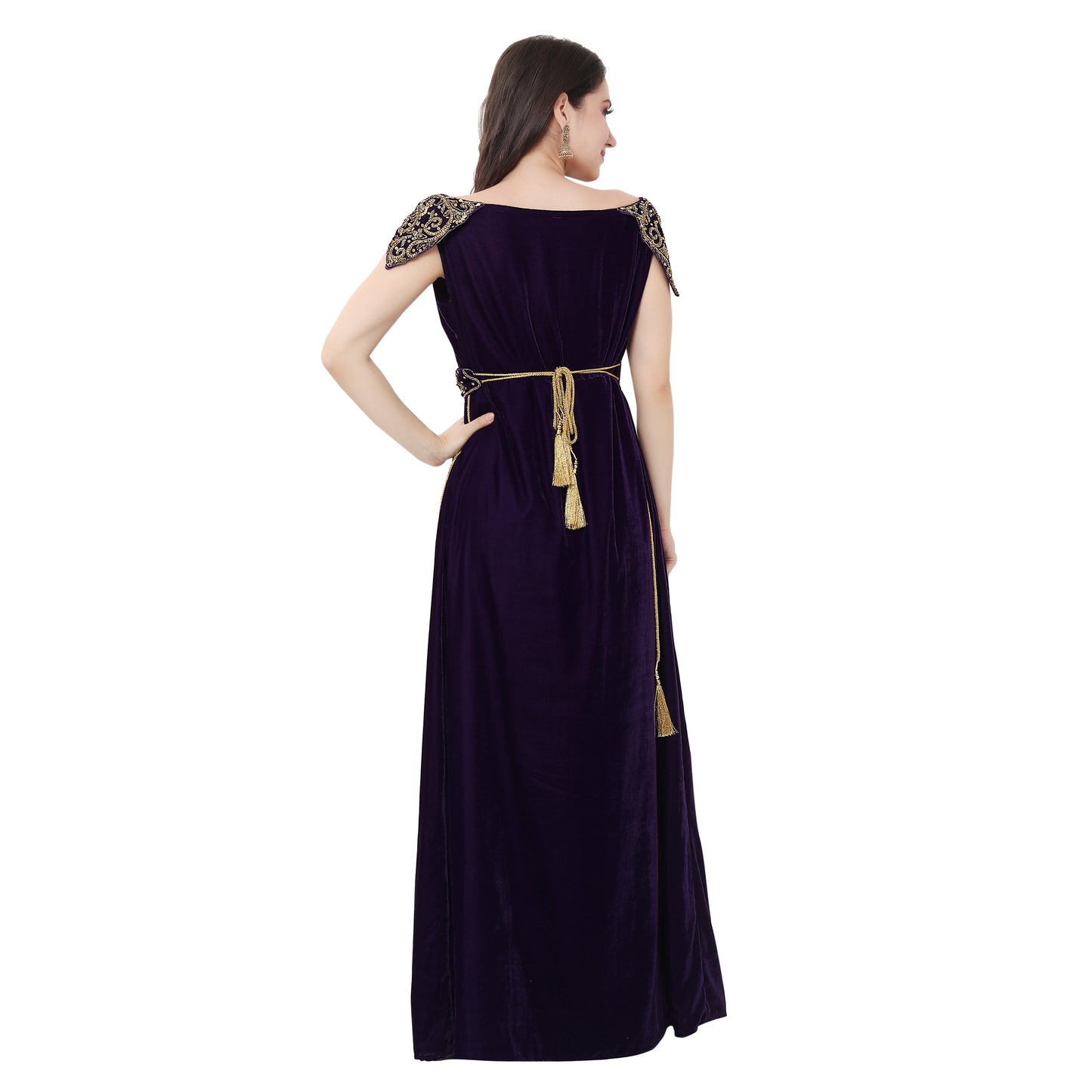 Black Velvet Gown For Girls Design by Phee-B at Pernia's Pop Up Shop 2024