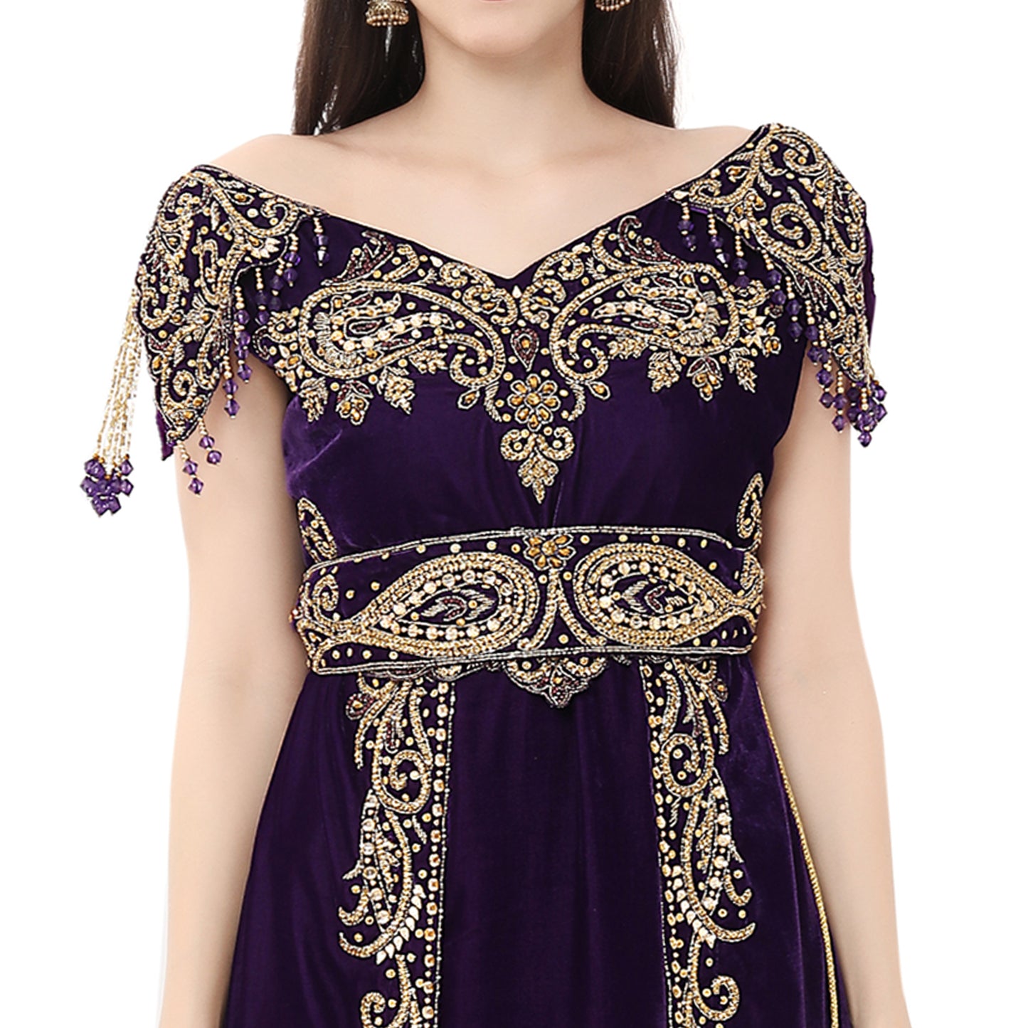 Handmade Designer Wedding Dress Maxi Velvet Gown XS / 52 Inches / Matching Embroidered Scarf (24 X 71 Inches) Handmade Designer Wedding Dress Maxi Velvet Gown XS / 52 Inches / Matching Embroidered Scarf (24 X 71 Inches)