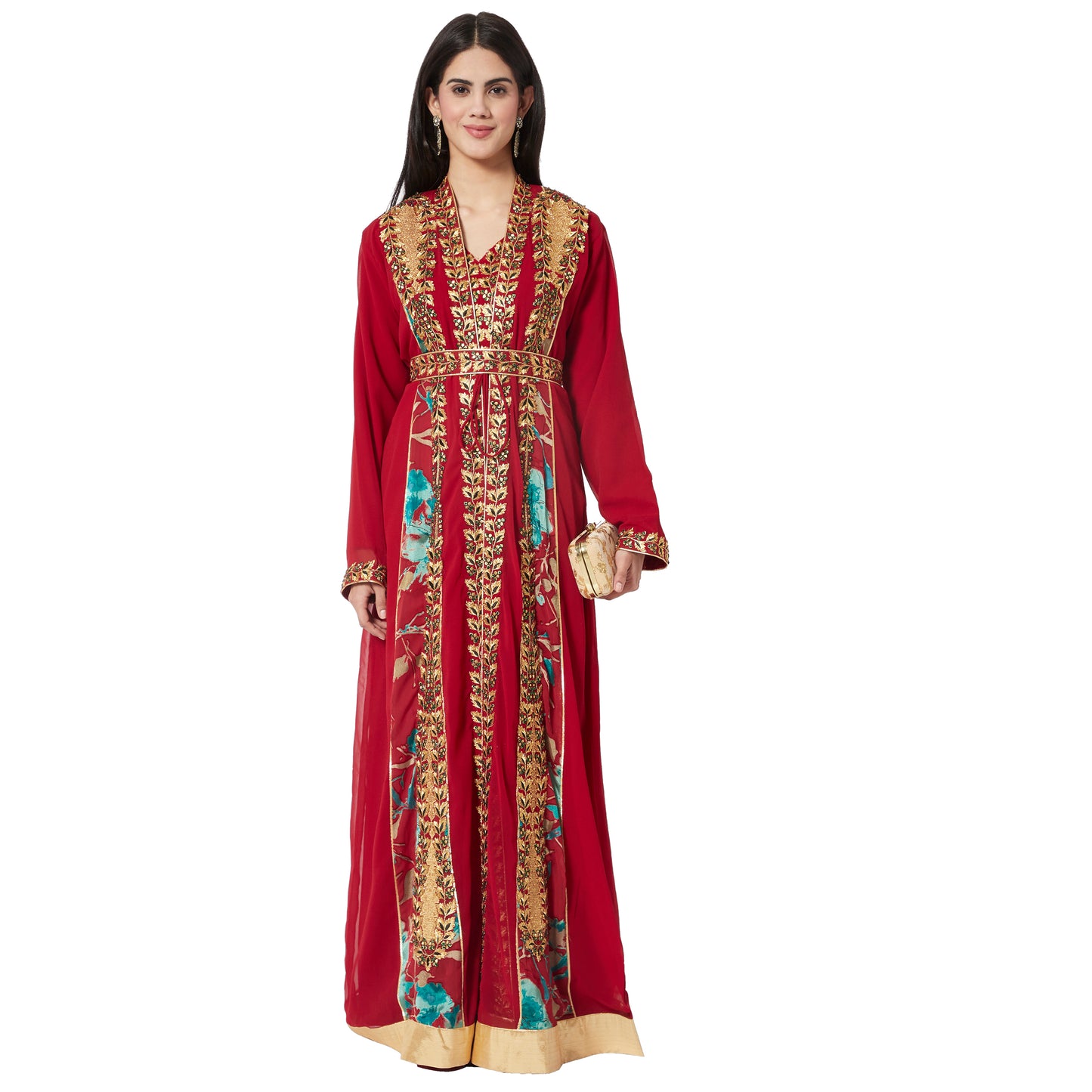 Jellabiya Maxi Dress With Traditional Golden Embroidery Dress Maxim Creation Jellabiya Maxi Dress With Traditional Golden Embroidery Dress Maxim Creation