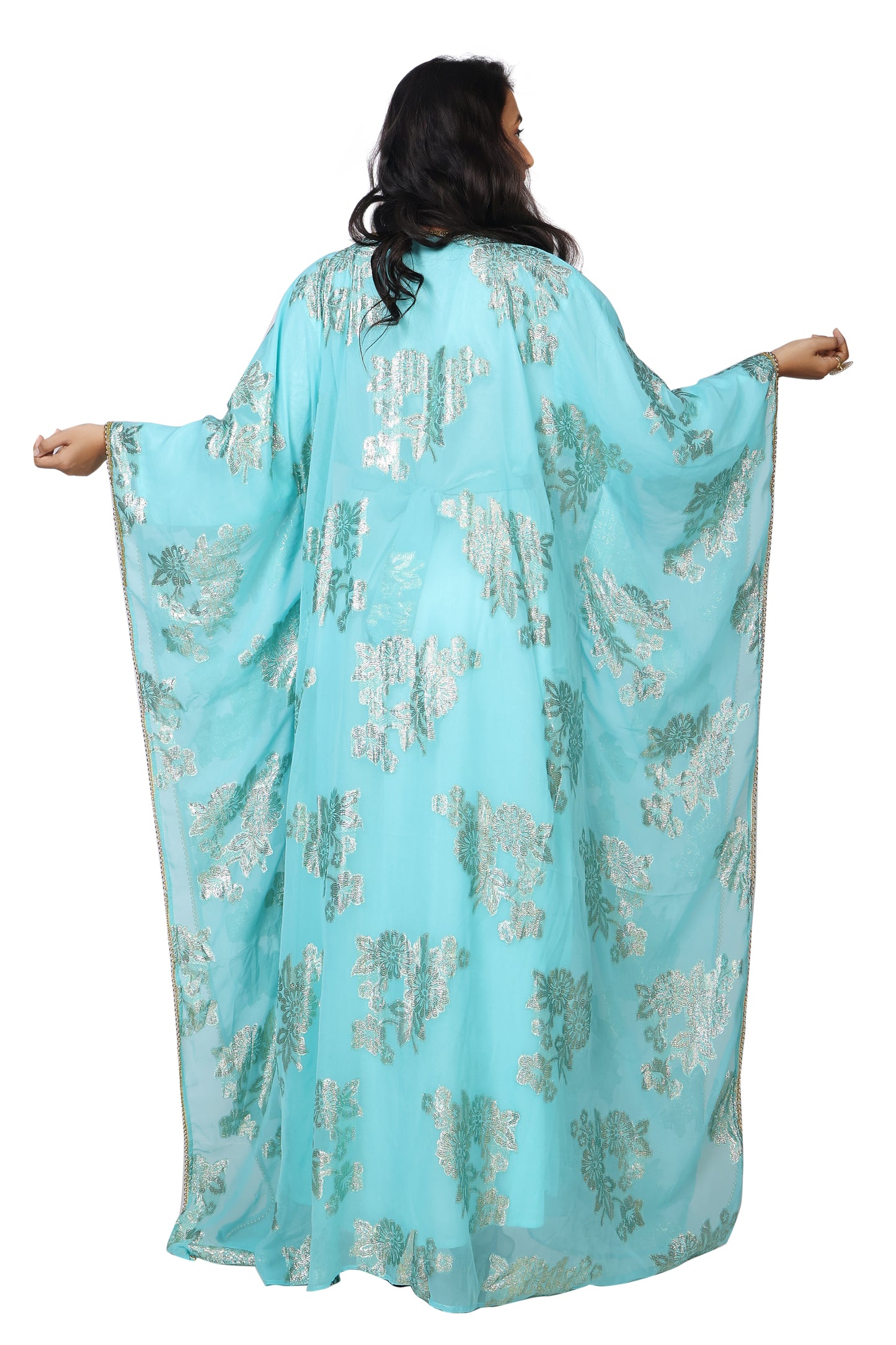 Load image into Gallery viewer, Traditional Wedding Caftan Dress with Crystal Hand Embroidery - Maxim Creation
