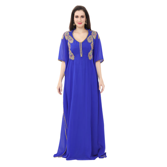 Load image into Gallery viewer, Designer Abaya Caftan Haute Couture Farasha Maxi Dress - Maxim Creation
