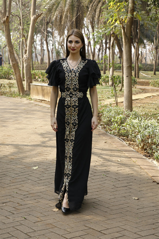 Traditional Arabian Kaftan Handmade Maxi Gown