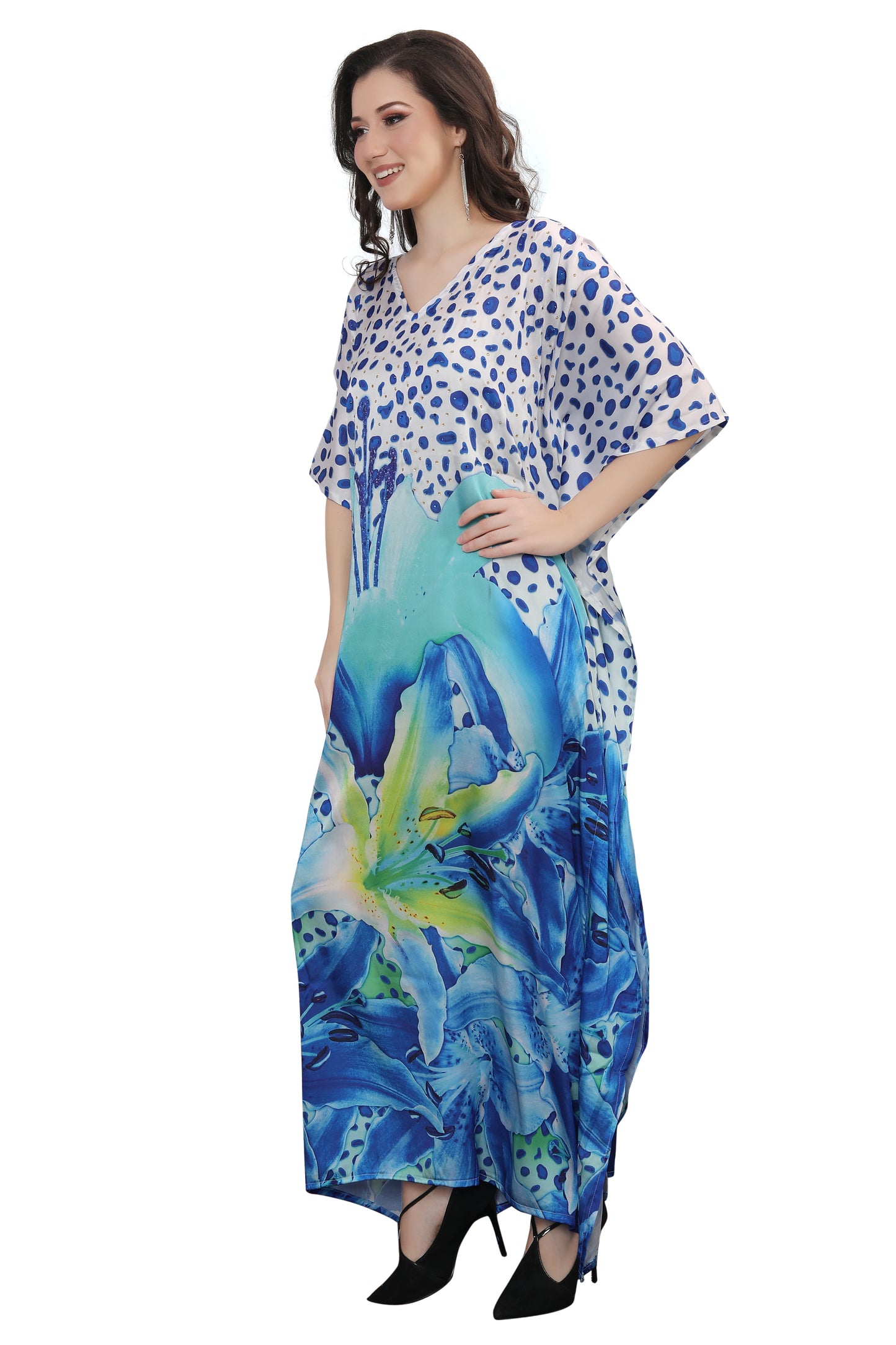 Arabian Dress With Digital kaftan Party Gown - Maxim Creation