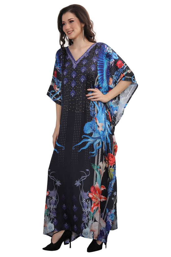 Load image into Gallery viewer, Digital Print Jalabiya Long Maxi Gown - Maxim Creation
