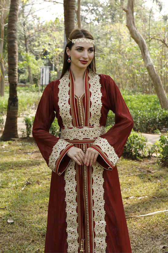 Load image into Gallery viewer, Maxim Creation Women Dubai Kaftan Farasha Long Maxi Dress
