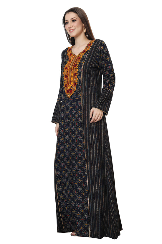 Abaya Kaftan Designer Jalabiya Gown - Maxim Creation