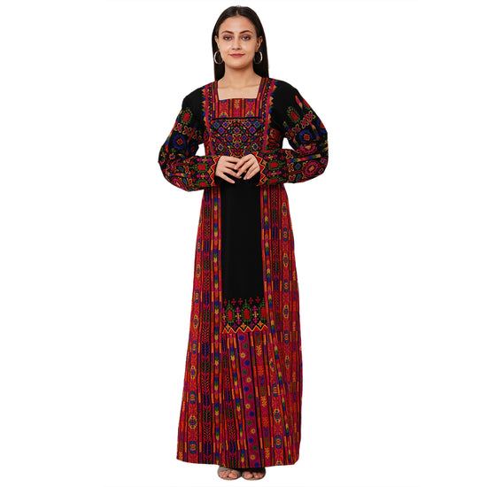 Hand Stitched Maxi with Thread Embroidery Work - Maxim Creation
