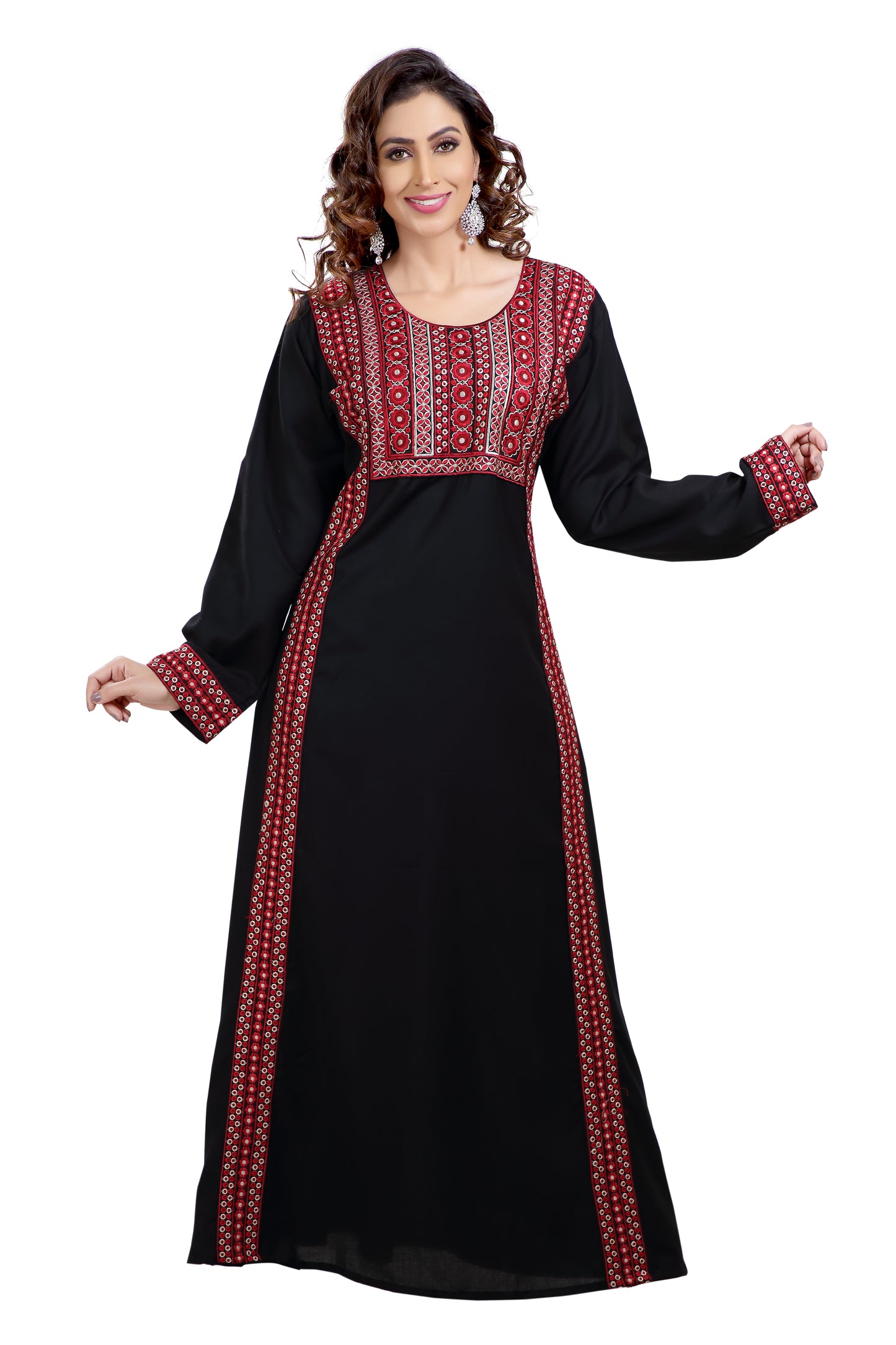 Load image into Gallery viewer, Designer Kaftan With Thread Work Gown - Maxim Creation
