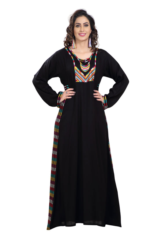Soft Rayon Caftan With Unique Embroidery - Maxim Creation