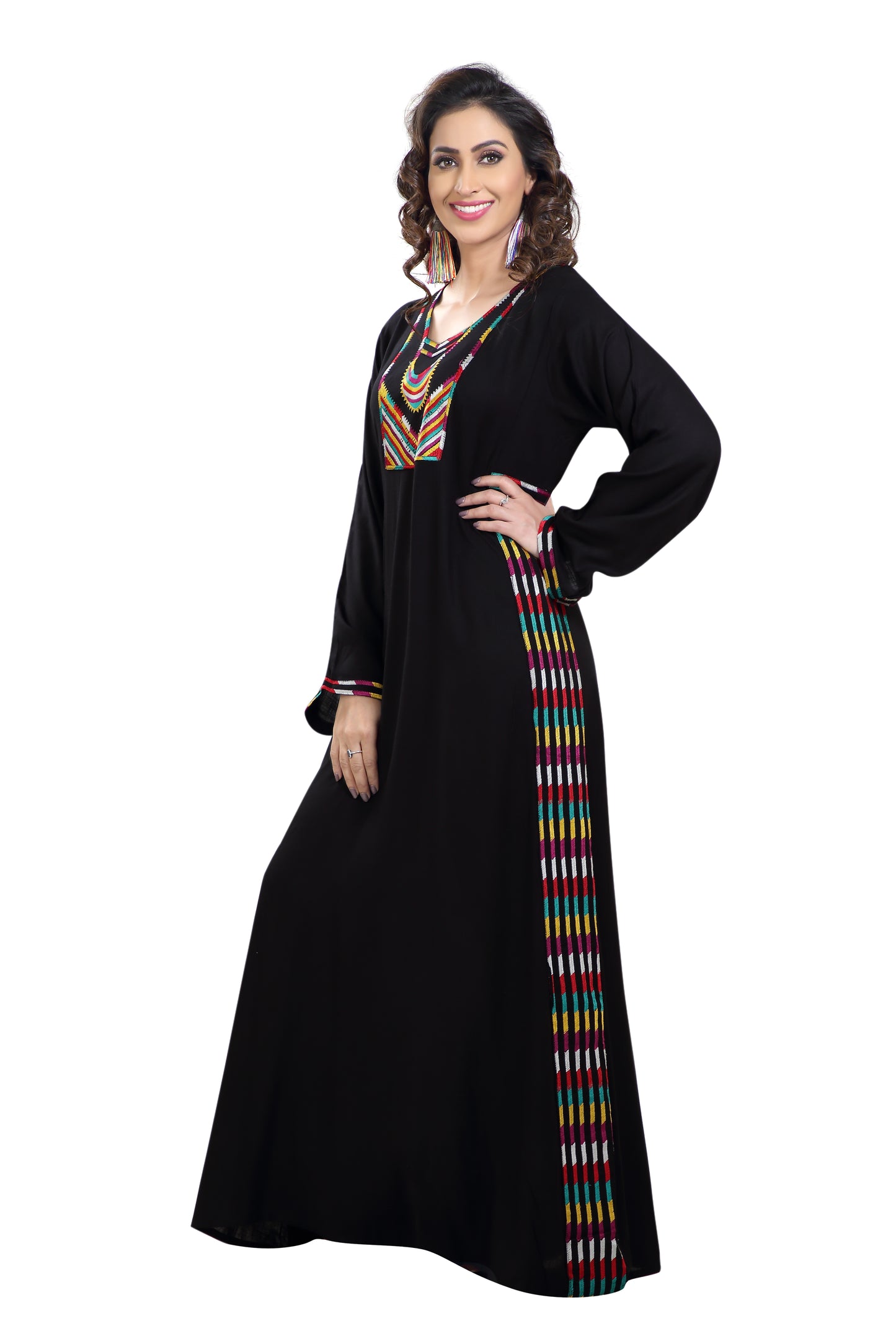 Soft Rayon Caftan With Unique Embroidery - Maxim Creation