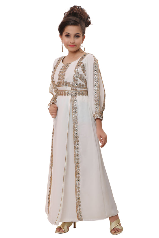 Load image into Gallery viewer, Fancy Childwear Designer Long Maxi Dress For Kids - Maxim Creation
