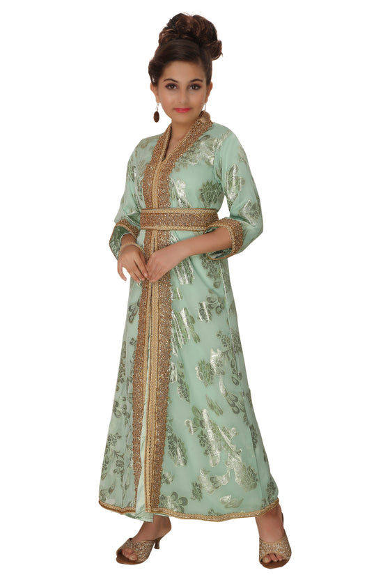 Load image into Gallery viewer, Youngster Dress Embroidered Kaftan For Children&amp;#39;s Partywear - Maxim Creation
