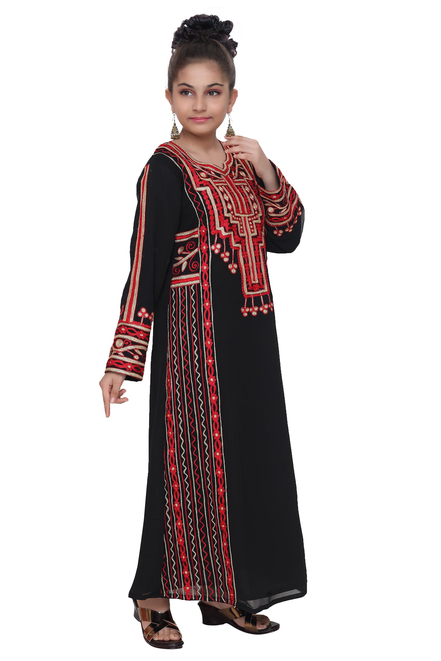 Load image into Gallery viewer, Aari Machine Embroidered Maxi For Kids - Maxim Creation
