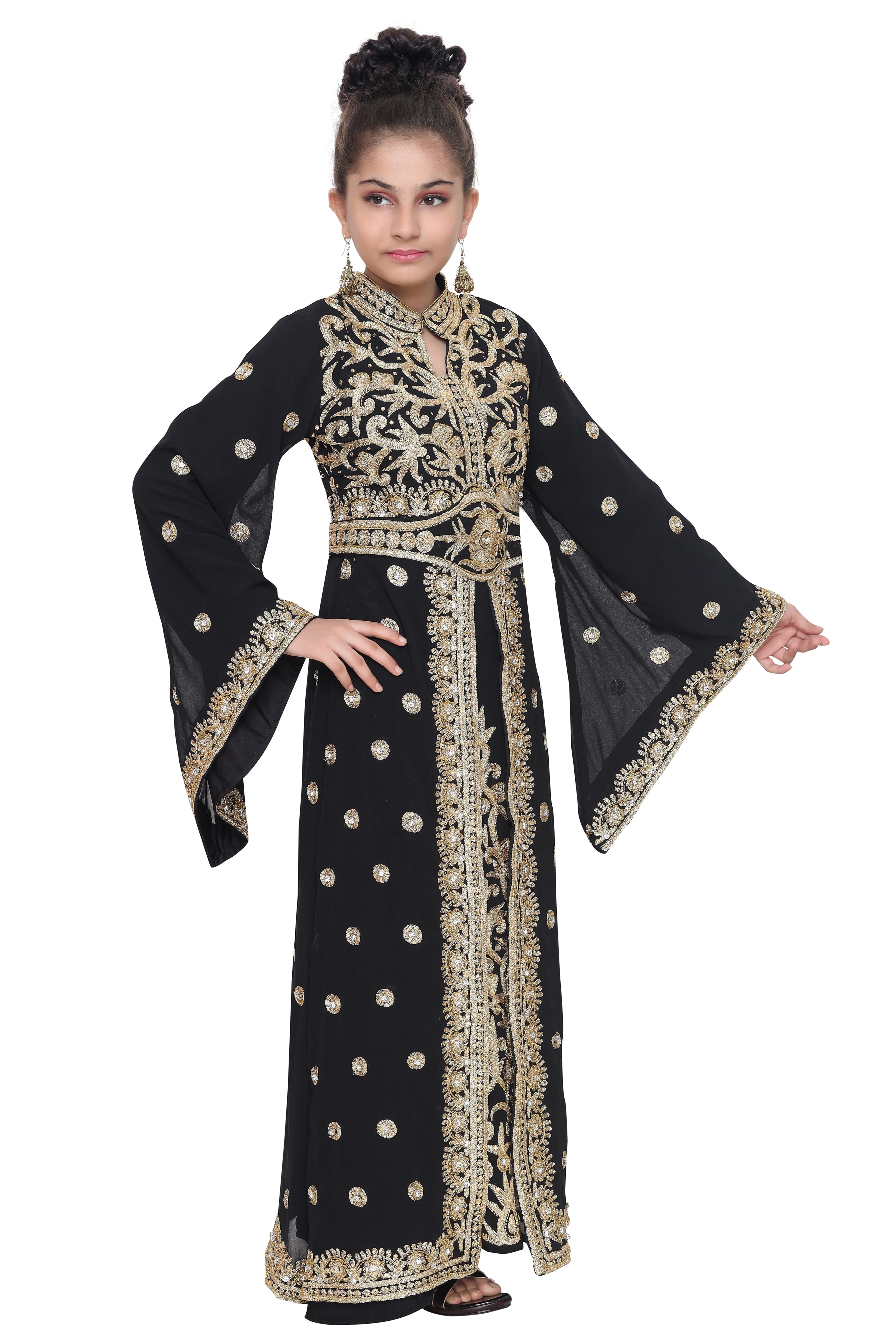 Arabian Djellaba Maxi Embroidered Dress – Maxim Creation