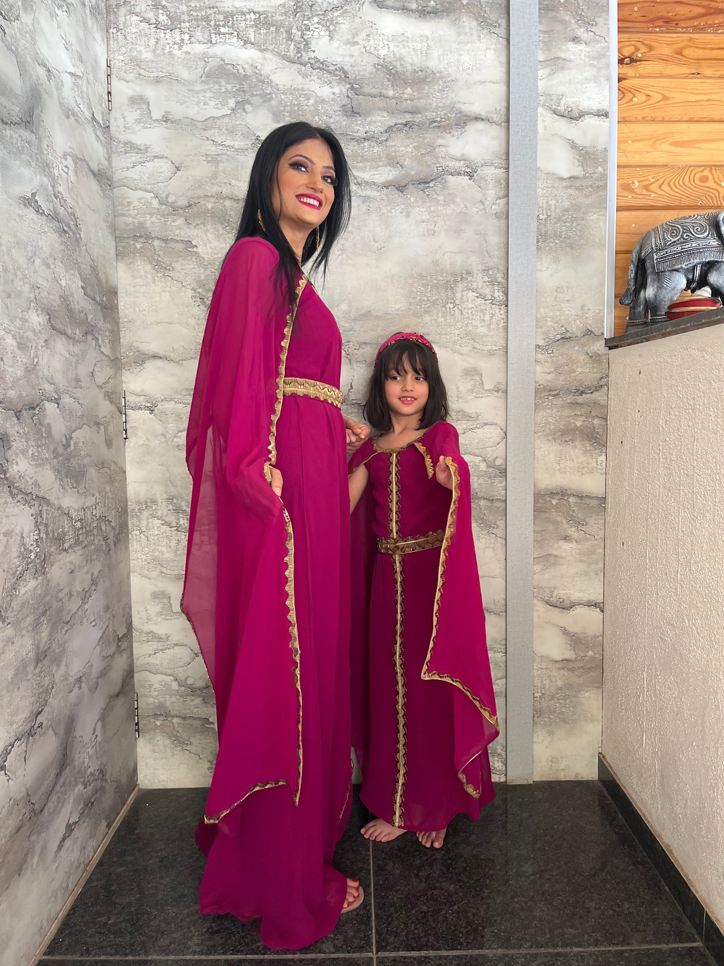 Takchita Kaftan Dress for Women with Embroidered Lace Mother & Daughte Maxim Creation Takchita Kaftan Dress for Women with Embroidered Lace Mother & Daughte Maxim Creation