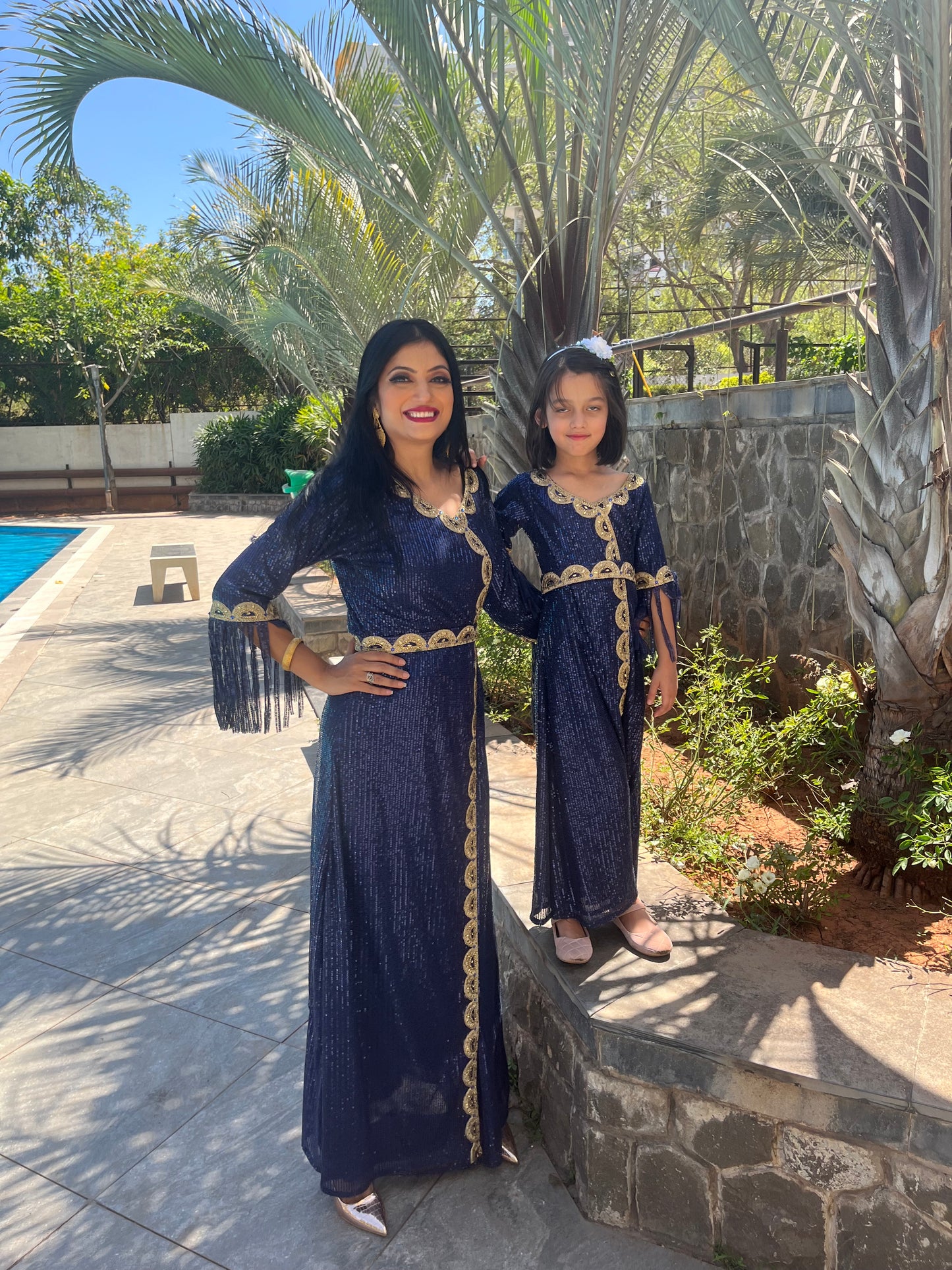 Designer Mother & Daughter Matching Kaftan Dress